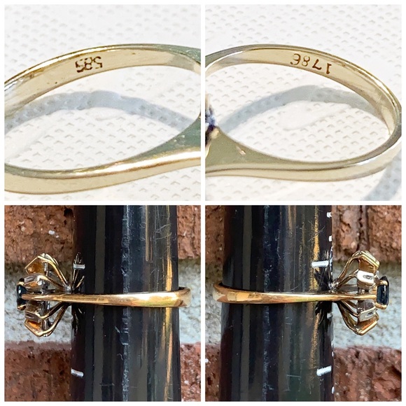 🔥SOLD🔥 14K Starburst Sapphire & Diamond Ring - Picture 8 of 8